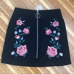 Black Floral skirt